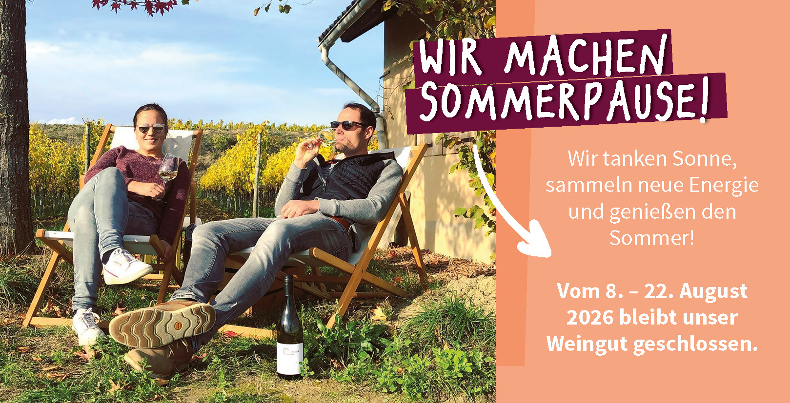 Sommerpause Weingut Lena Flubacher